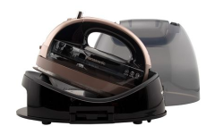 Panasonic Cordless Iron Portable 360-Degree Freestyle Dry/Steam Iron with Precision Tips and Stainless Steel Soleplate - NIWL607P (Rose Gold)