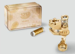 Bernina Adjustable Ruler Foot #72 Coated with Real Gold in Anniversary Tin with Gold Thread
