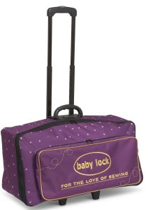 Baby Lock Jazz and Allegro Sewing Machine Trolley with Purple Triangle Pattern 