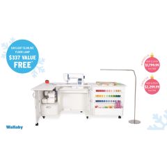 Kangaroo Wallaby II Sewing Cabinet In White with Bonus Holiday Offer
