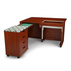 Arrow Laverne & Shirley Sewing and Quilting Cabinet in Teak