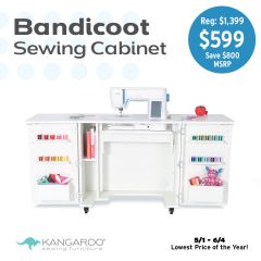 Kangaroo K8211 Bandicoot White Sewing Machine Cabinet 