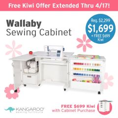 Kangaroo Wallaby II Sewing Cabinet In White 