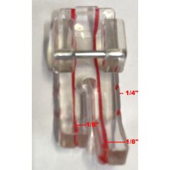 Clear Snap On Quilting Foot with 1/4 Inch and 1/8 Inch Guides