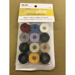 Fil-Tec Clear Glide Style Prewound Embroidery Bobbins Assorted Colors