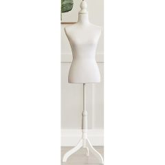 Female Dress Form Mannequin Torso Adjustable Height Mannequin for Clothing Dress Jewelry Display, White