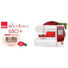 Elna Excellence 680+ Computerized Sewing Machine with 9mm Stitches with Holiday Bonus (Same As Janome Skyline S5)