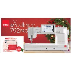 Elna 792 Pro Sewing and Quilting Machine with Accurate Stitch Regulator with Holiday Bonus (Same as Janome M8)