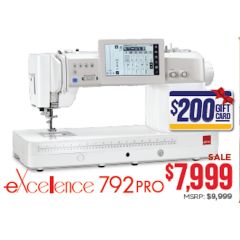 Elna 792 Pro Sewing and Quilting Machine with Accurate Stitch Regulator (Same as Janome M8)