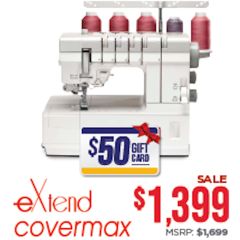 Elna eXtend Covermax 5 Thread Coverstitch Only Serger with Bonus Offer  (Same As Janome 3000P)