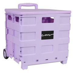 Everything Mary Collapsible Plastic Rolling Craft Cart in Purple