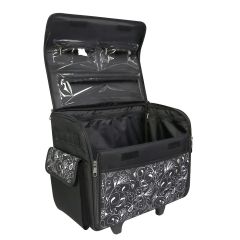 Everything Mary Rolling Sewing Machine Tote Black White EVM8800 