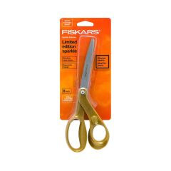 Fiskars 8 Inch Limited Edition 8 inch Scissors in Gold Sparkle