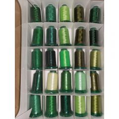 Exquisite 25 Shades of Green Embroidery Thread Set