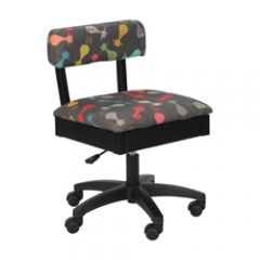 Arrow Hydraulic Sewing Chair in Cats Meow Fabric H6103