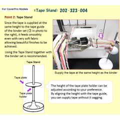 Janome Coverpro Tape Stand for Tape Binder