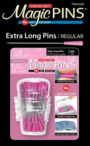  Magic Pins Extra Long Regular Quilting Pins Pack of 100 