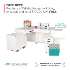 Kangaroo Kangaroo and Joey XL Electric Lift Sewing Machine Cabinet With Free Kiwi Storage Cabinet