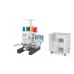 Janome MB-4S Commercial Embroidery Machine with Ava Embroidery Cabinet