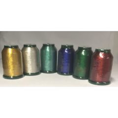 Kingstar Holiday Metallic Thread Set (6 Spool Set)