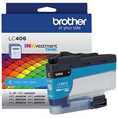 Brother PrintModa Fabric Printer Inkjet Ink Cyan 48ml LC406C