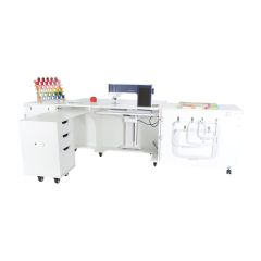 Arrow Kangaroo Outback Electric Lift Sewing Machine Cabinet White K9611