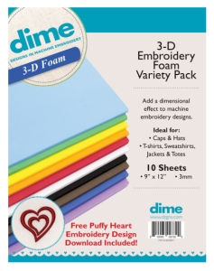 Puffy Foam and Cap Backing 9 x 12 Inch Sheet Variety Pack (10 Pack)