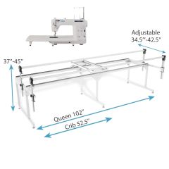 Juki TL2010Q Midarm Quilting Machine with Grace Q-Zone Queen Size Quilting Frame Combo + G Series Top Plate & Handles
