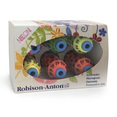 Robison-Anton Embroidery Thread Polyester Mini King 6 Spool Gift Pack - Neon