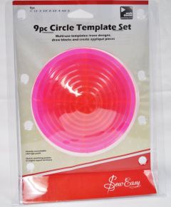 Sew Easy 9 Piece Quilting Circle Template Set