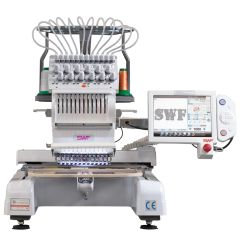 SWF MAS 12 Needle Commercial Embroidery Machine with Bonus Value Package