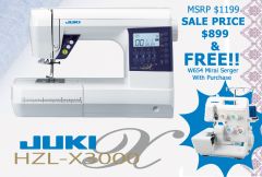 Juki HZL-3000 Sewing Machine and Juki W654 Serger Combo Offer