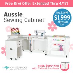 Kangaroo Aussie II Sewing Cabinet in White