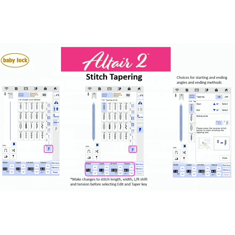 Babylock Altair 2 Sewing and Embroidery Machine : Sewing Parts Online